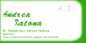 andrea katona business card